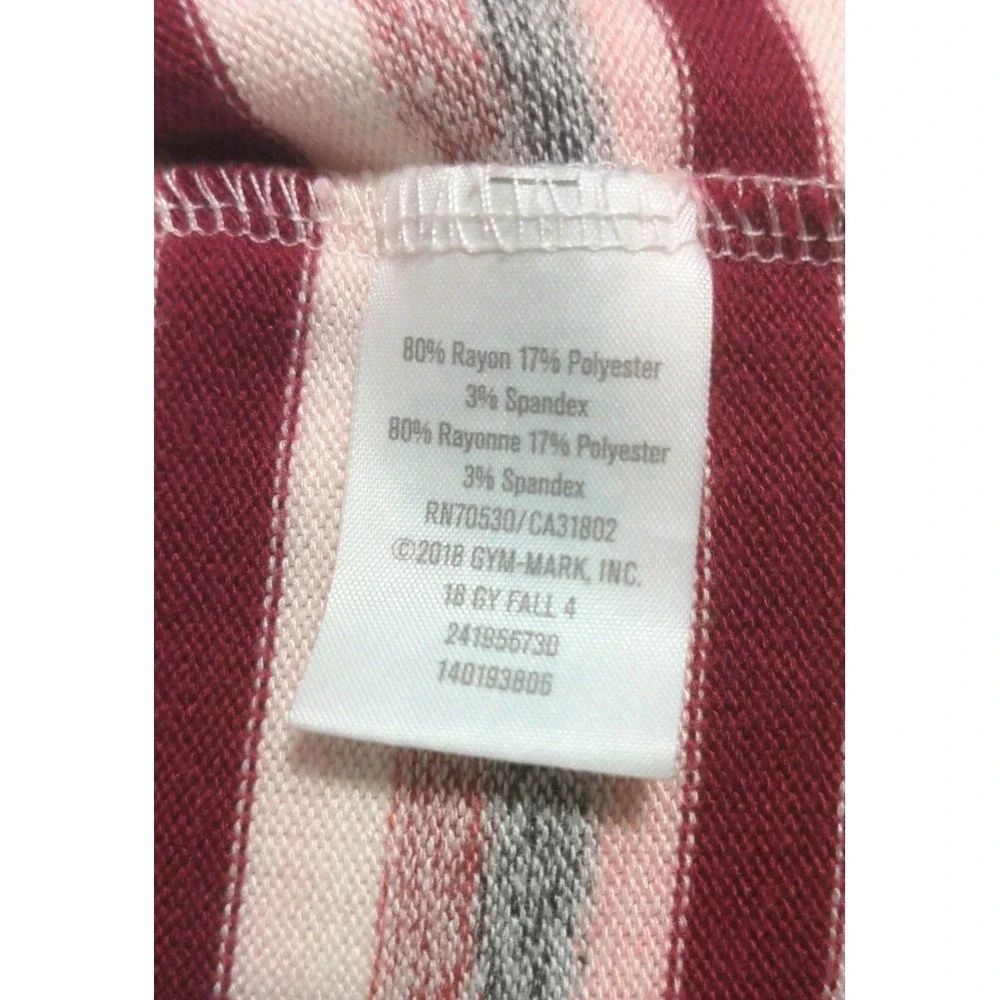Gymboree Girls Red, Grey & White Striped Long Sleeve Sweater Dress Size 5/6